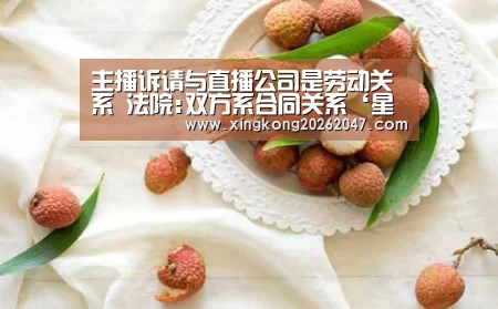 主播诉请与直播公司是劳动关系 法院:双方系合同关系‘星空APP’(图1) 星空APP